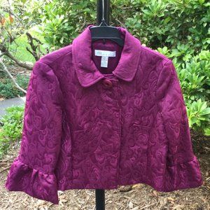 ABR Burgundy Floral Texture Jacket